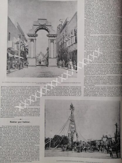 NOTA DE PRENSA 1896 PORFIRIO DIAZ Y FIESTAS DE PUEBLA - Image 2