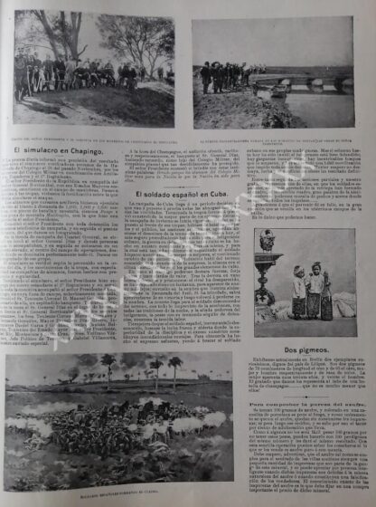 NOTA DE PRENSA 1896 EJERICIOS MILITARES HDA DE CHAPINGO