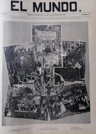 PORTADA ANTIGUA Y NOTAS 1896 ROMERIA EN TIVOLI DEL ELISEO