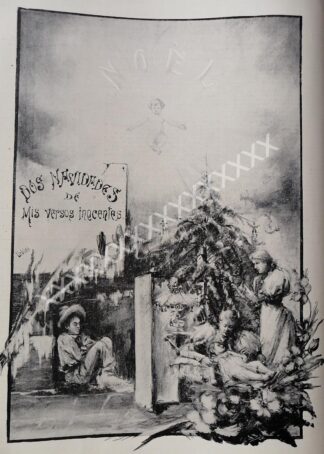 GRABADO ANTIGUO 1896 GILBERTO IRIARTE, 2 NAVIDADES