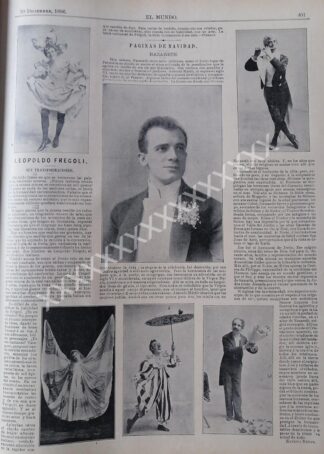 NOTA DE PRENSA 1896 ACTOR. LEOPOLDO FREGOLI