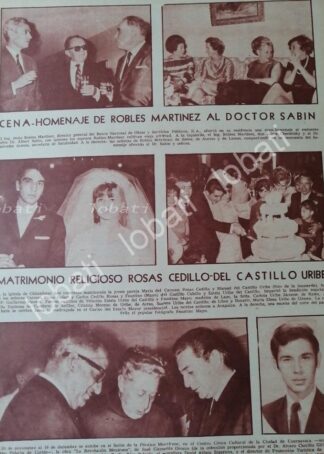 AFICHE RETRO. BODA. MANUEL DEL CASTILLO URIBE 1968 Y MAS