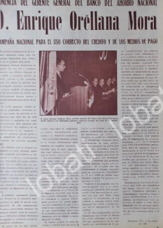 AFICHE RETRO. ENRIQUE ORELLANA MORA 1967