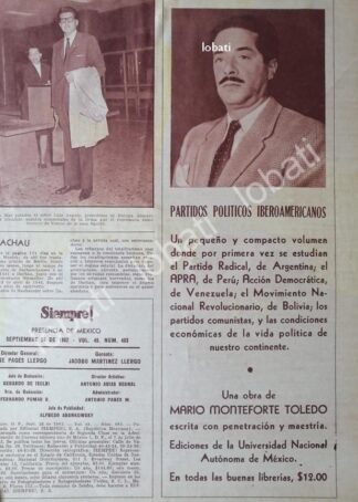 AFICHE RETRO. MARIO MONTEFROTE PRESENTA LIBRO 1962