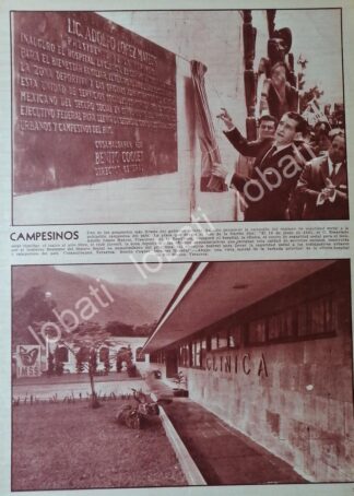 AFICHE RETRO. INAUGURAN CLINICA 35. IMSS. COSAMALOAPAN 1964