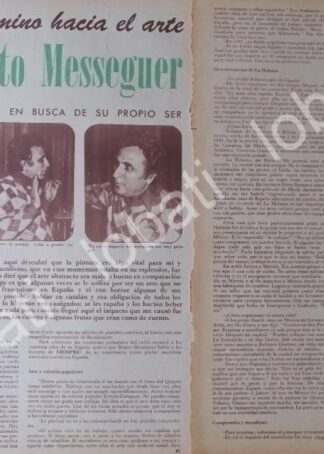 NOTA DE PRENSA RETRO. BENITO MESSEGUER 1979 /PINTORES