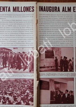 AFICHE RETRO. INAUGURAN OBRA EN MICHOACAN 1964