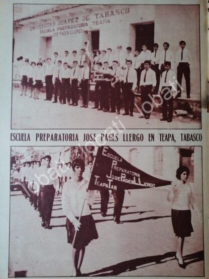 AFICHE RETRO. INAUGURAN ESCUELA PAGES LLERGO, TEAPA TABASCO - Image 2
