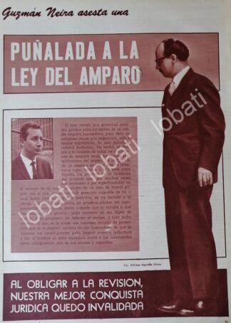 AFICHE RETRO CRITICA A ALFONZO GUZMAN NEIRA 1964 /ABOGADOS