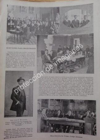 AFICHE ANTIGUO 1912 ELECCIONES A MAGISTRADOS