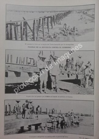 AFICHE ANTIGUO 1912 LAS BATALLAS DE BACHIMBA CHIH