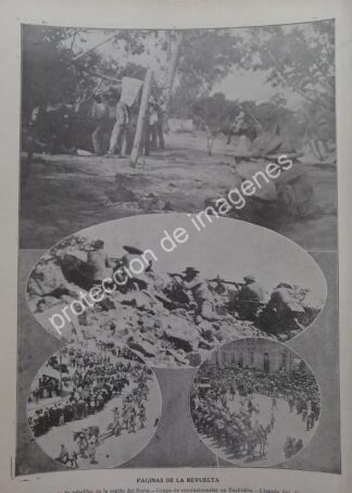 AFICHE ANTIGUO 1912 LA BATALLA DE BACHIMBA CHIH.