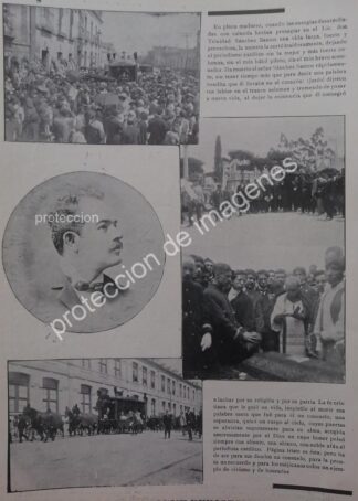 AFICHE ANTIGUO 1912 MUERE TRINIDAD SANCHEZ SANTOS