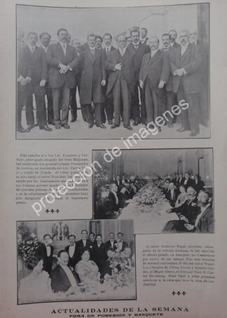 AFICHE ANTIGUO 1912 MANUEL ESCUDERO VERDUGO TOMA POSESION