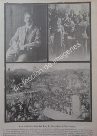 AFICHE ANTIGUO 1913 DECENA TRAGICA, JOSE. M. PINO SUAREZ