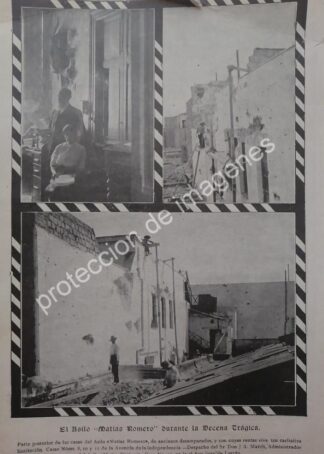 AFICHE ANTIGUO 1913 DECENA TRAGICA, ASILO MATIAS ROMERO