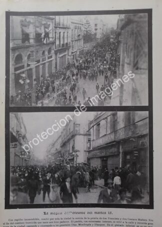 AFICHE ANTIGUO 1913 DECENA TRAGICA DETENCION DE MADERO