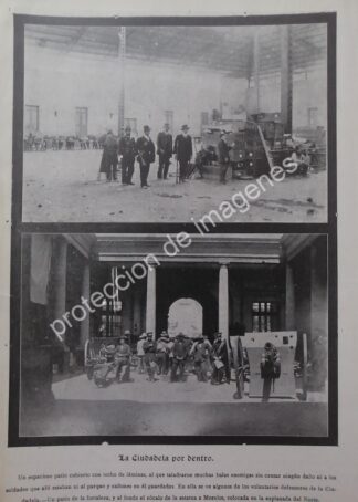 AFICHE ANTIGUO 1913 ATAQUE A LA CIUDADELA DECENTA TRAGICA