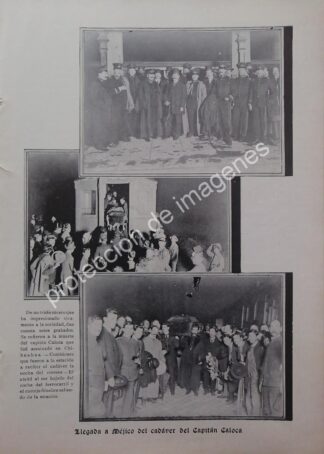 AFICHE ANTIGUO 1912 ASESINATO DEL CAP. MANUEL CALOCA