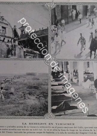 AFICHE ANTIGUO 1912 SE SUBLEVA FELIX DIAZ, VERACRUZ