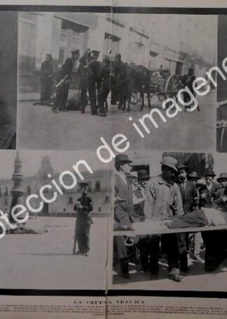 AFICHE ANTIGUO 1913 LOS EVENTOS DE LA DECENA TRAGICA