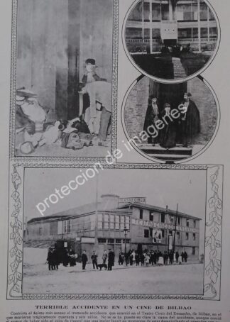 AFICHE ANTIGUO 1912 TRAGEDIA DEL TEATRO DEL ENSANCHE, ESPAÑA