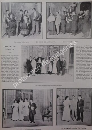 AFICHE ANTIGUO 1912 FUNCION EN EL TEATRO DIAZ DE LEON