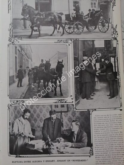 AFICHE ANTIGUO 1912 EL ACTOR VICENTE ENHART - Image 3