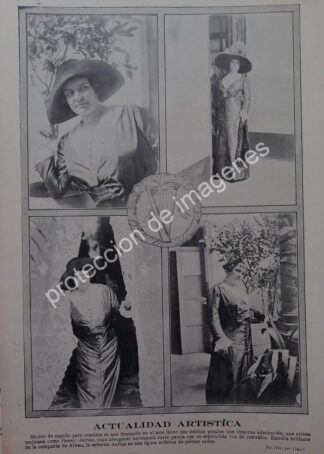 AFICHE ANTIGUO 1912 INICIOS DE LA CANTANTE FANNY ANITUA
