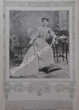 AFICHE ANTIGUO 1913. CARMEN ROMERO RUBIO DE DIAZ /ASM