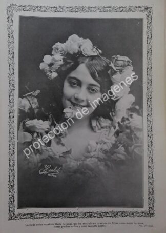AFICHE ANTIGUO 1912. LA ACTRIZ. MARIA SEVERINI