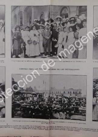 AFICHE ANTIGUO 1912. F.I. MADERO, INUNCACIONES DE MEXICO