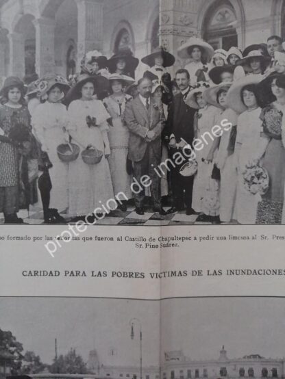 AFICHE ANTIGUO 1912. F.I. MADERO, INUNCACIONES DE MEXICO - Image 2