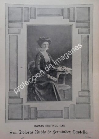 AFICHE ANTIGUO 1913 DOLORES RUBIO OBREGON /asm
