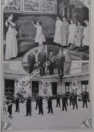 AFICHE ANTIGUO 1913 LA ESCUELA NACIONAL DE SORDO MUDOS