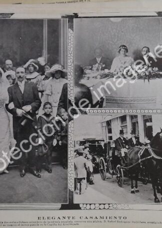 AFICHE ANTIGUO 1913 BODA. RAFAEL RODRIGUEZ BEDRIÑANA