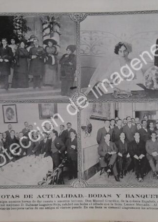 AFICHE ANTIGUO 1912. BODA. IZAGUIRRE MERCADO Y MAS /ASM