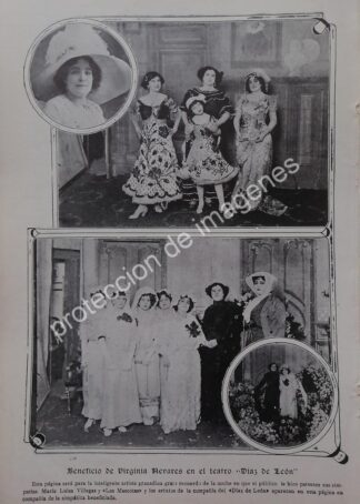 AFICHE ANTIGUO 1913. VIRGINIA NEVARES. TEATRO DIAZ DE LEON