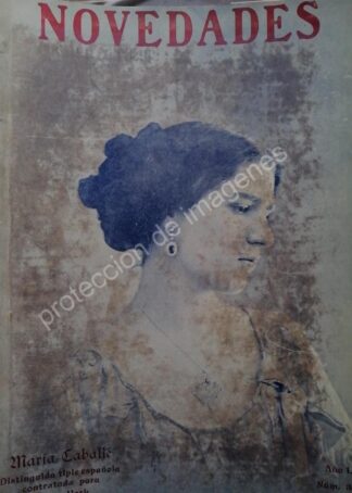 PORTADA ANTIGUA 1912 ACTRIZ TIPLE. MARIA CABALLE