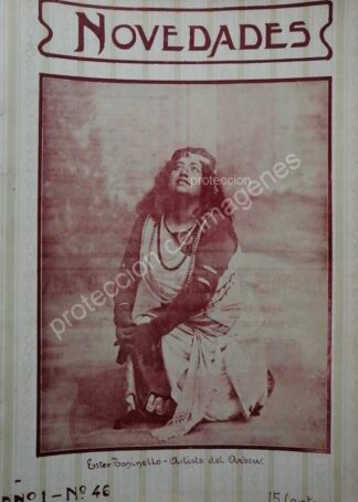 PORTADA ANTIGUA 1912 SOPRANO. ESTER TONINELLO EN MEXICO