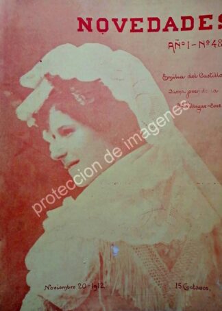 PORTADA ANTIGUA ORIGINAL 1912 LA ACTRIZ. EMILIA DEL CASTILLO
