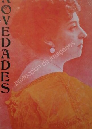 PORTADA ANTIGUA ORIGINAL 1912 ACTRIZ JOSEFINA PERAL
