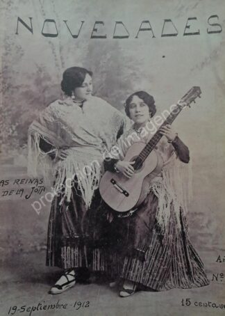 PORTADA ANTIGUA 1912 CANTANTES. LAS REINAS DE LA JOTA