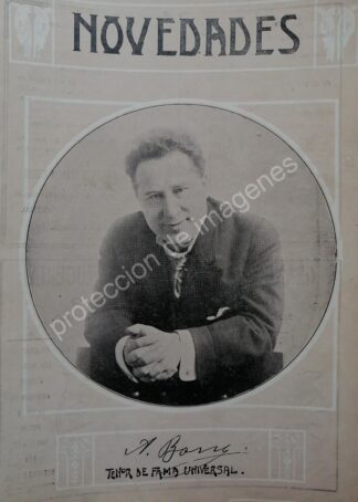 PORTADA ANTIGUA 1912 EL TENOR ALESSANDRO BONCI EN MEXICO