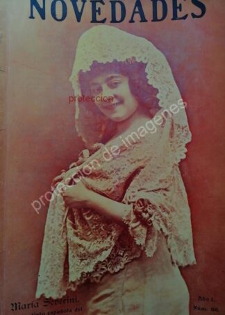 PORTADA ANTIGUA 1912 LA ACTRIZ MARIA SEVERINI /TEATRO