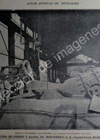 CARTEL ANTIGUO CIA. FUNDIDORA MONTERREY 1912 /840