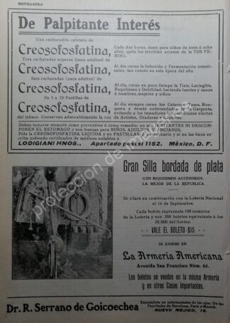 CARTEL ANTIGUO TIENDA LA ARMERIA AMERICANA 1912 Y MAS