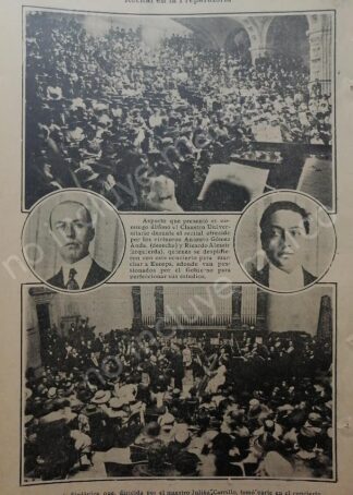 AFICHE ANTIGUO 1920 PREPARATORIA NACIONAL RICARDO ALESSIO Y MAS