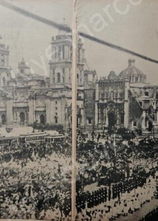 AFICHE ANTIGUO 1920 JURA DE LA BANDERA, PLAZA DE ARMAS, 2,000 NIÑOS