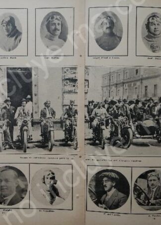 AFICHE ANTIGUO 1920 CARRERAS DE MOTOS EN LA CONDESA /RARO